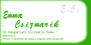 emma csizmarik business card